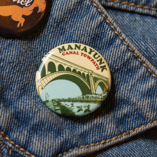 Manayunk Canal Towpath Bridge Round Pin