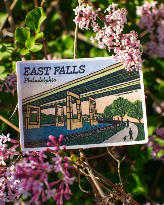 East Falls Twin Bridges Vinyl Sticker