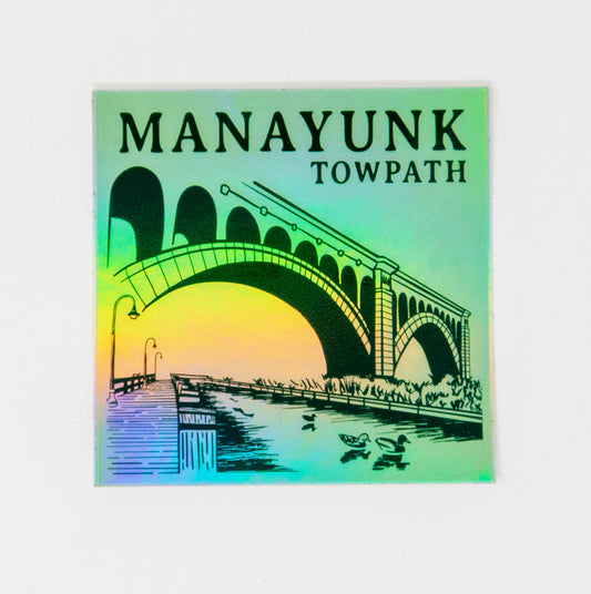 Holographic Manayunk Towpath Sticker