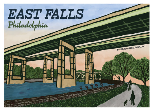East Falls Twin Bridges Fridge Magnet