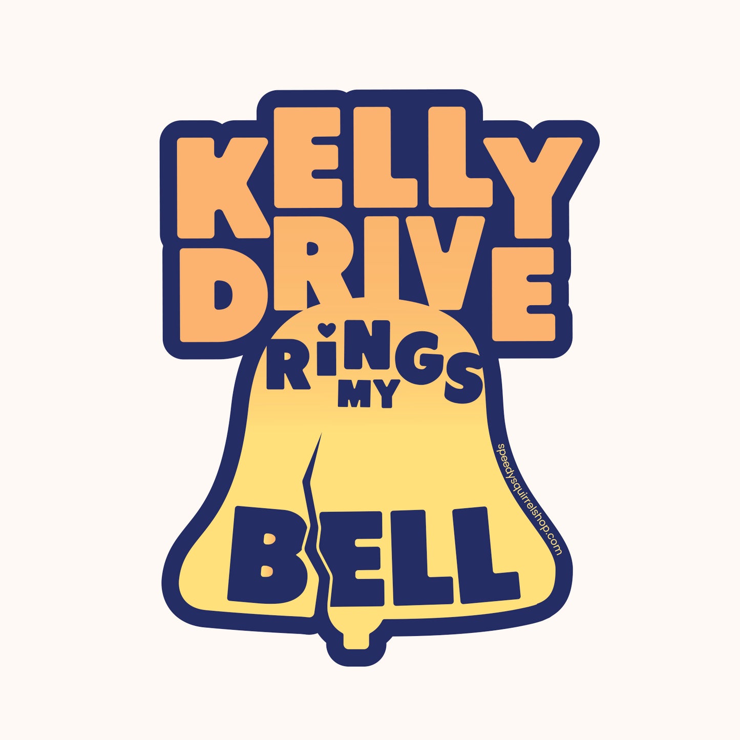 Kelly Drive Rings My Bell Weatherproof Sticker