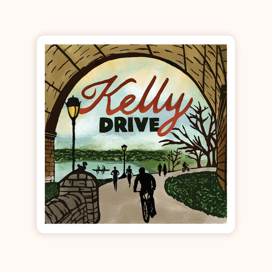 Kelly Drive Trail Philadelphia Weatherproof Sticker