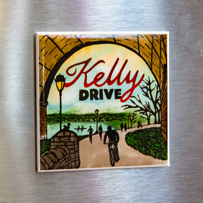 Kelly Drive Trail Philadelphia Fridge Magnet