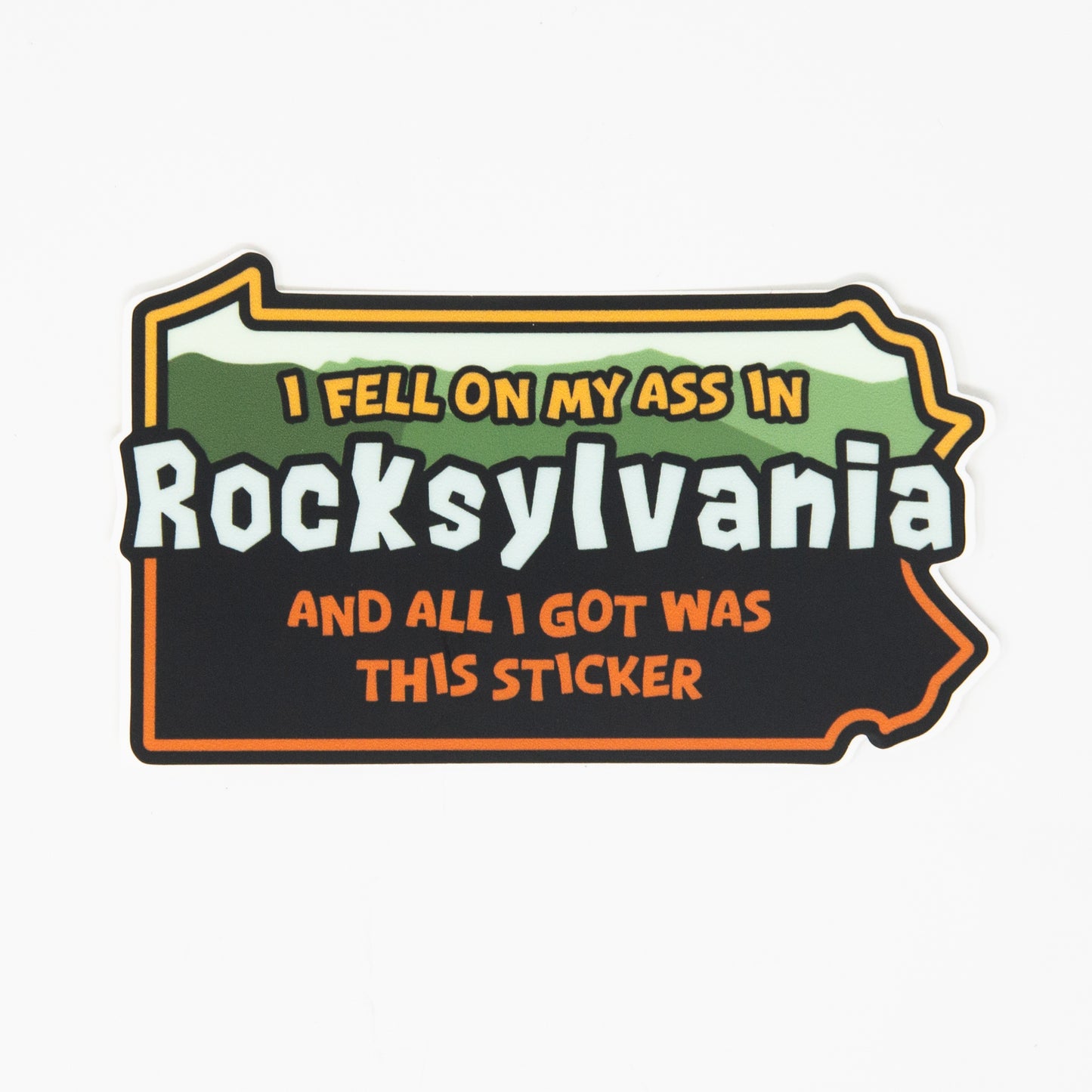 Rocksylvania Vinyl Sticker: Pennsylvania Appalachian Trail and Hiking Gift