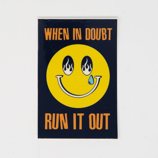 Run it Out Smiley Mental Health Rectangle Vinyl Sticker