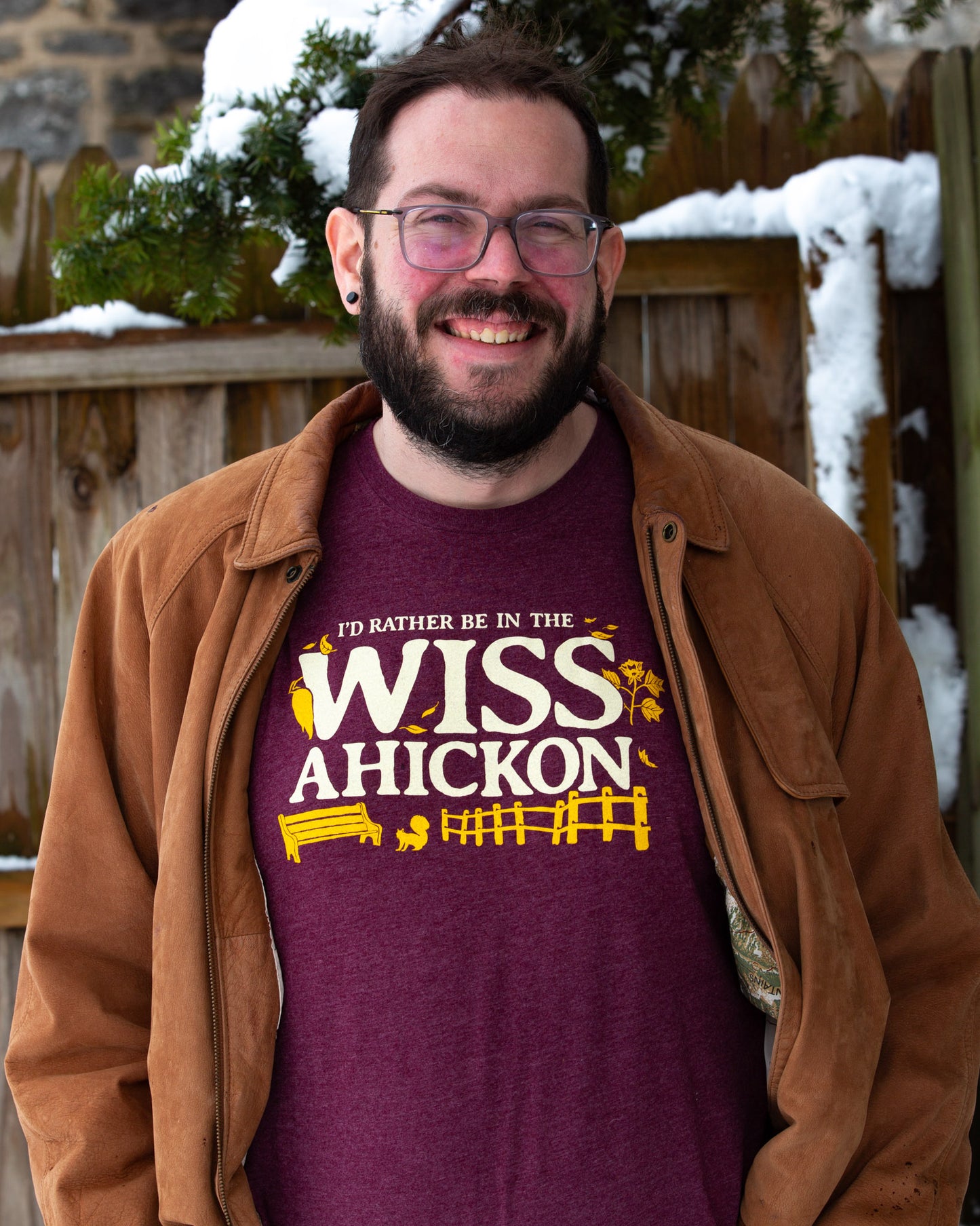 I'd Rather Be in the Wissahickon Text Tshirt