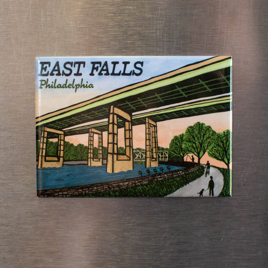 East Falls Twin Bridges Fridge Magnet
