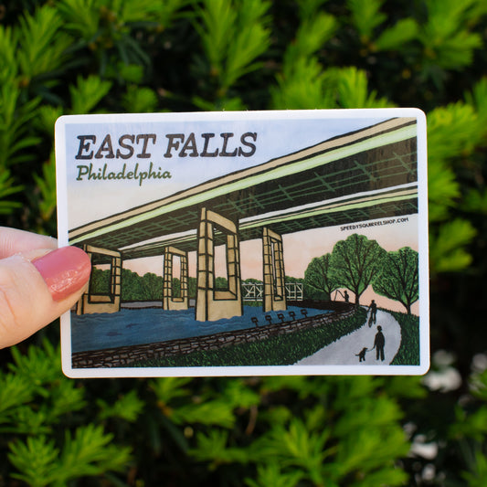 East Falls Twin Bridges Vinyl Sticker