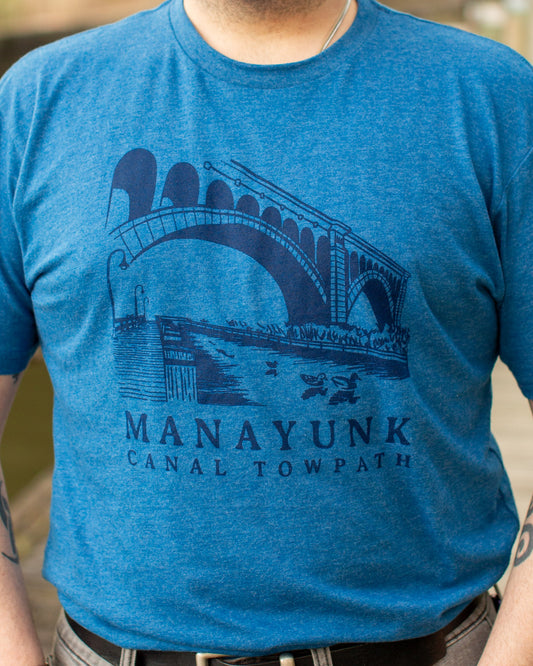 Philadelphia Manayunk  Canal Towpath Local Screen Print Shirt