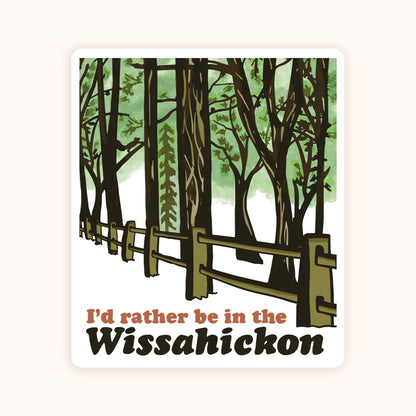 Wissahickon Park Forbidden Drive Weatherproof Sticker