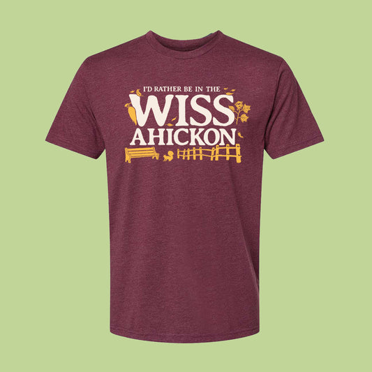 Wissahickon Valley Park Philadelphia Nature Maroon Tshirt