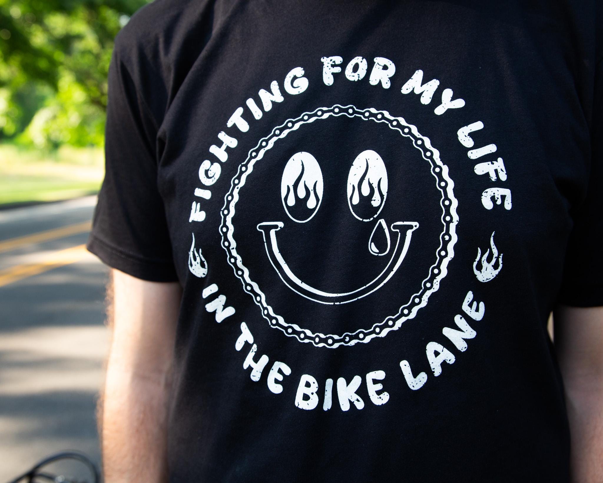 Fighting For my Life in the Bike Lane T Shirt Speedy Squrriel Shop